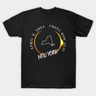 2024 New York Eclipse Front Row Seat To Total Darkness T-Shirt